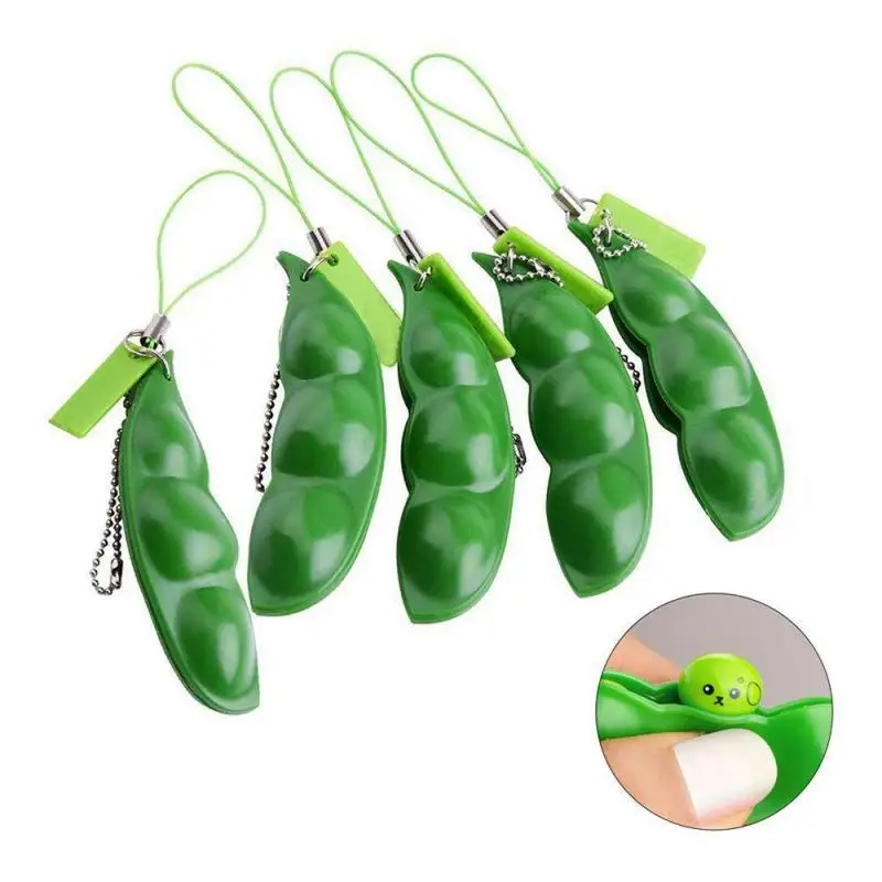 

Fidget Toys Squeezed Edamame Decompression Toy Pendants squishy Kids Christmas NEW YEAR Funny Gadgets Gift скѬепи 2 анисѬесс